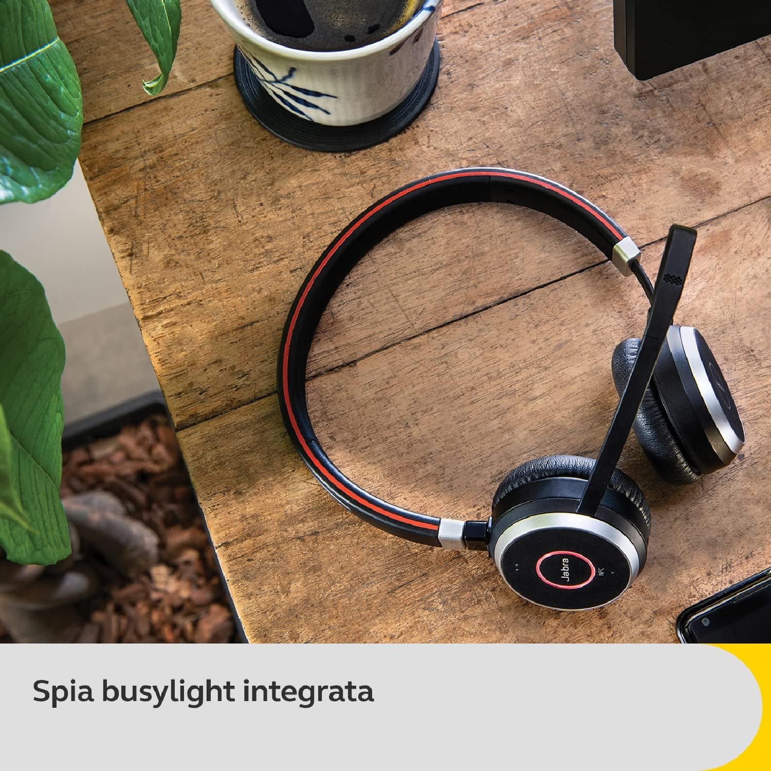 Jabra Evolve 65 SE Auriculares Inalámbricos Mono con Bluetooth - Micrófono con Cancelación de Ruido, Batería Duradera y Base de Carga - Certificado para Zoom, Unify y otras CUs - Negro