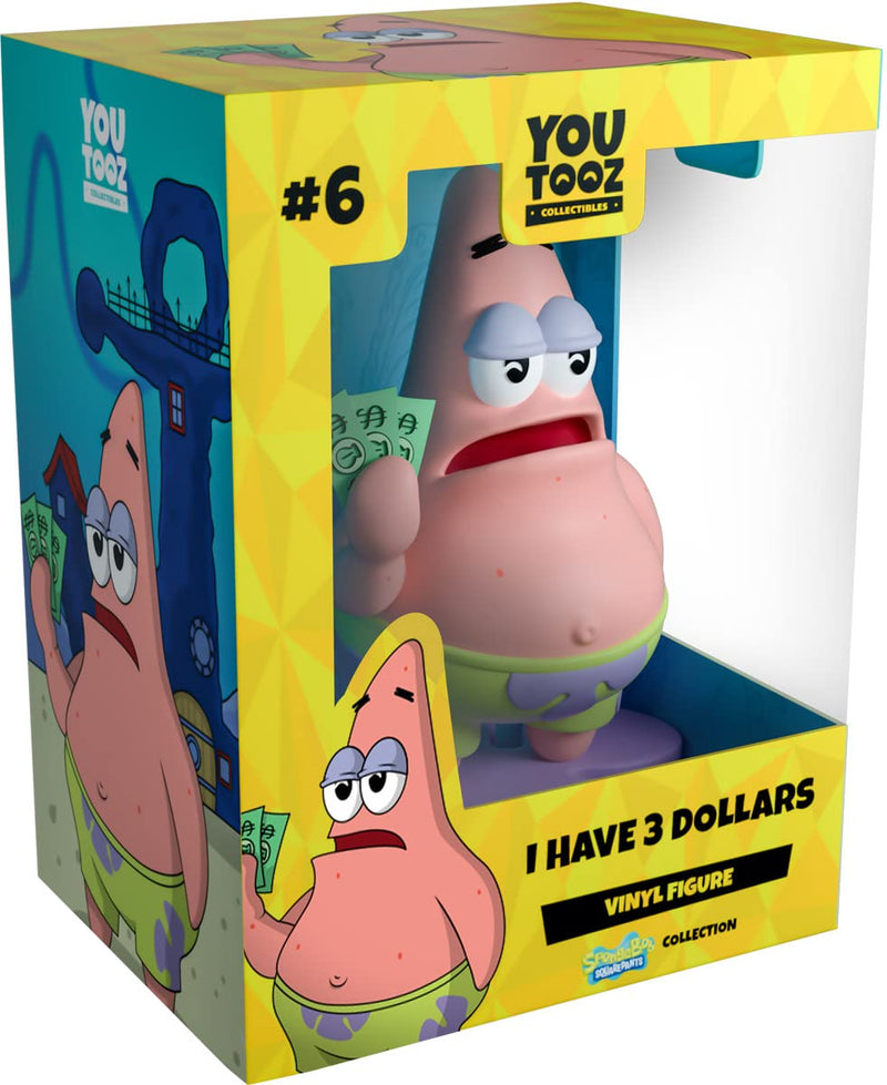 Youtooz I Have 3 Dollars, 4" Patrick Collectible Figure, Based on Funny Internet Meme, High Detailed Collectible Figure - Spongebob Squarepants Collection Based on Cartoon TV Series, Green