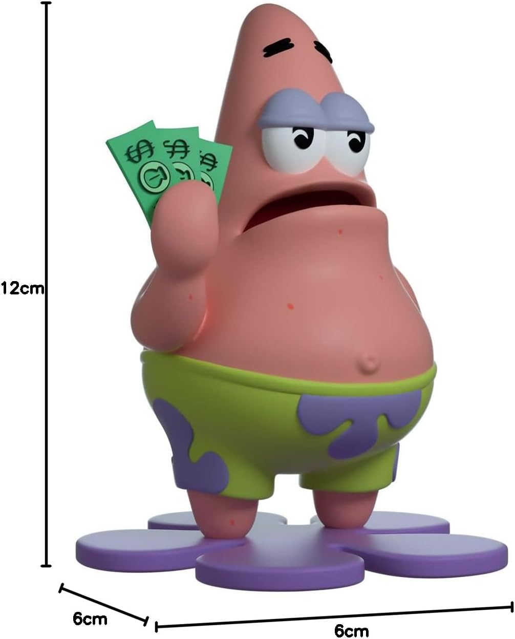 Youtooz I Have 3 Dollars, 4" Patrick Collectible Figure, Based on Funny Internet Meme, High Detailed Collectible Figure - Spongebob Squarepants Collection Based on Cartoon TV Series, Green