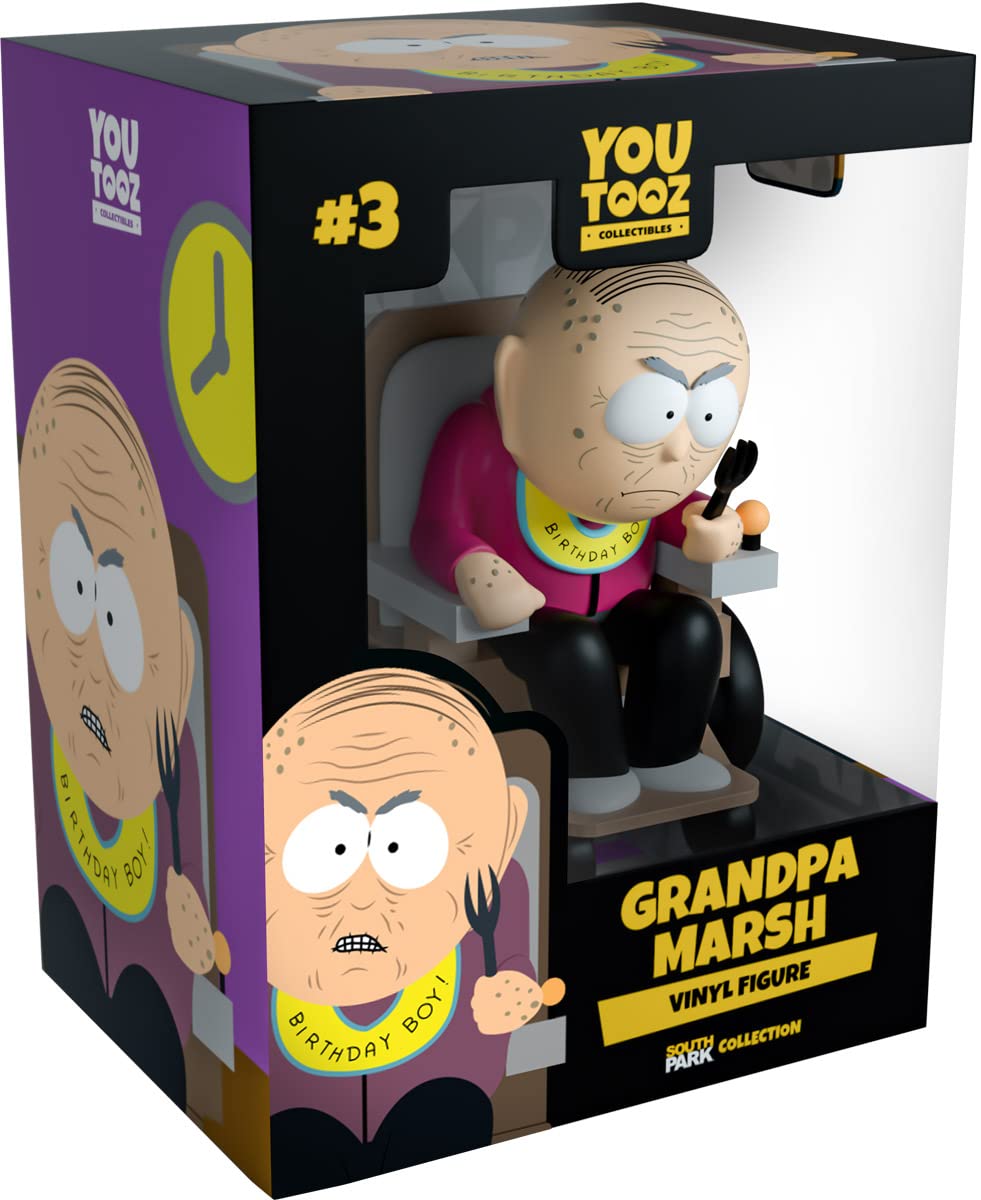 You Tooz South Park Grandpa Marsh 4.2'' Inch Vinyl Figure, Detailed South Park Collectible Fiurine of Grandpa Marsh South Park Collection, Black,blue,purple, (61511