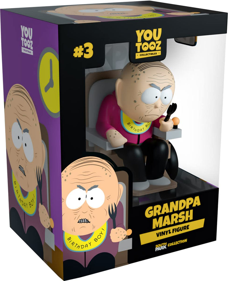 You Tooz South Park Grandpa Marsh 4.2'' Inch Vinyl Figure, Detailed South Park Collectible Fiurine of Grandpa Marsh South Park Collection, Black,blue,purple, (61511