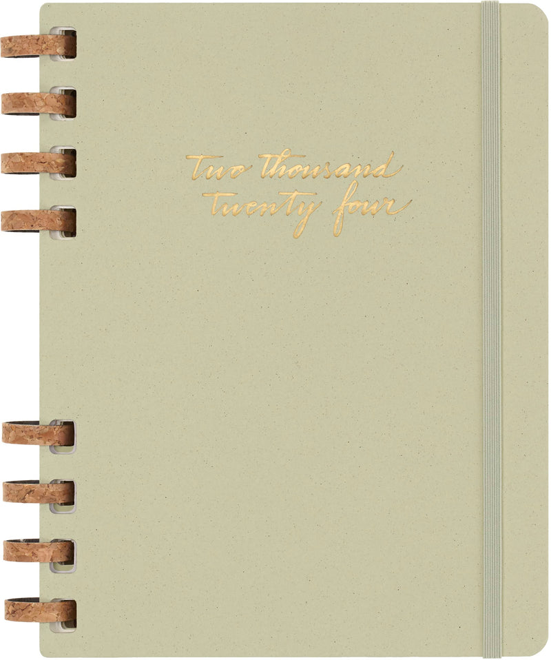 Moleskine Monthly and Weekly Spiral Agenda 12 Months 2024, Agenda 2024, Size XL 20,4x25,2, Hard Cover and Elastic Closure, Colour Crush Kiwi