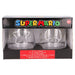 Stor Set 2 Glass Cups 510 ML Super Mario, Crystal, Multicoloured, 2 Count (Pack of 1) Multicolor