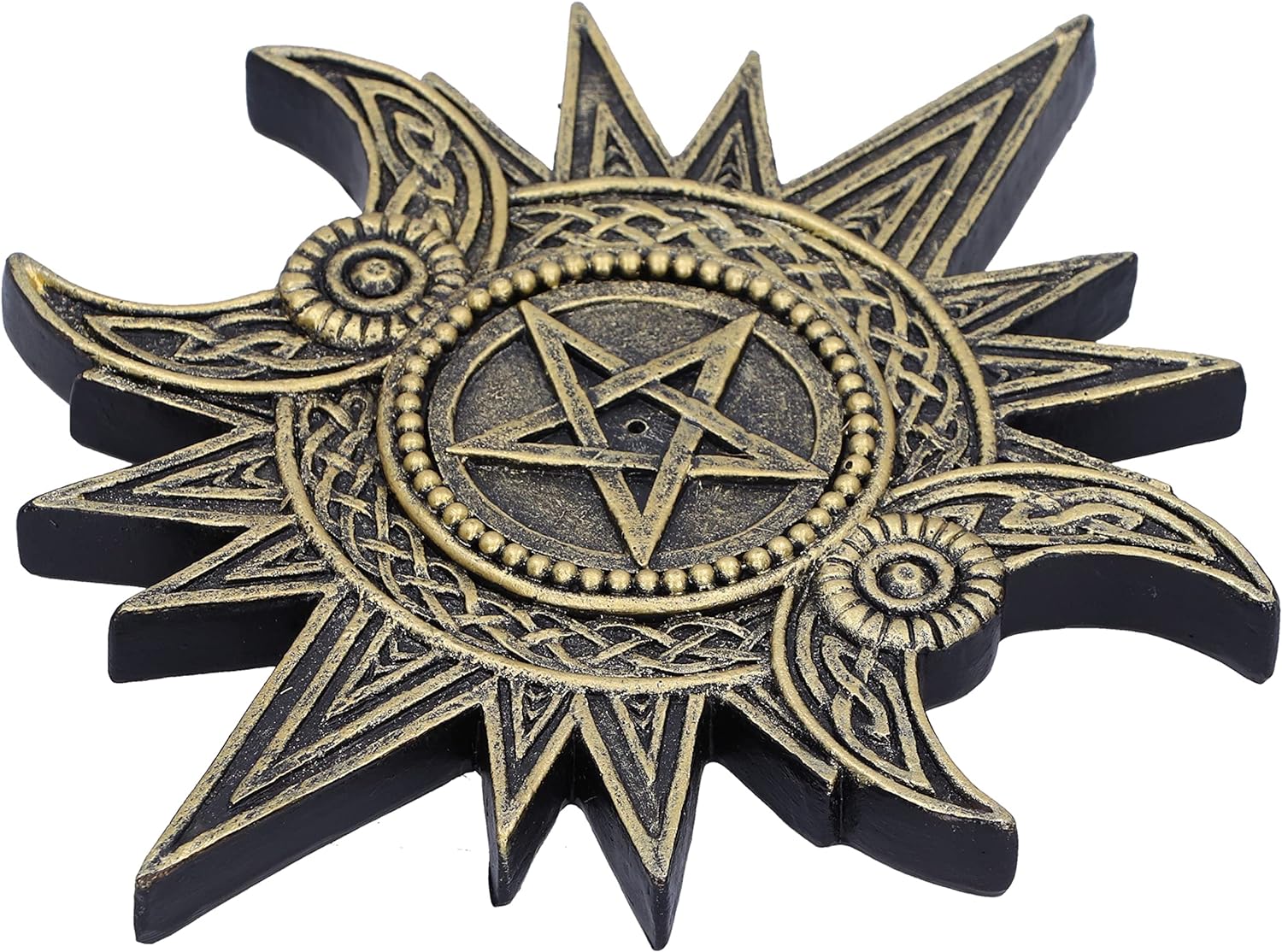 Celestial Worship Triple Moon Incense Burner 17.3Cm