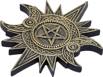 Celestial Worship Triple Moon Incense Burner 17.3Cm