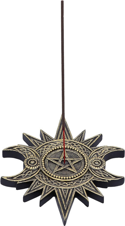 Celestial Worship Triple Moon Incense Burner 17.3Cm
