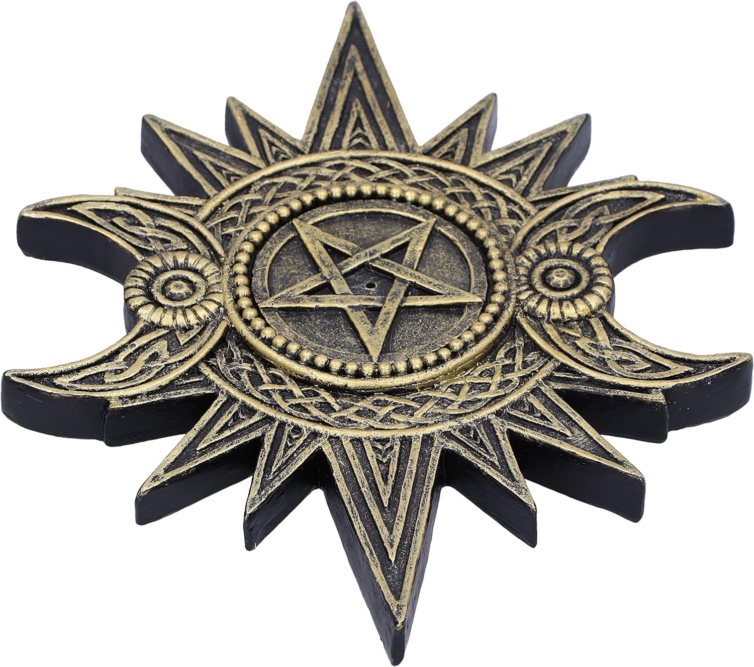 Celestial Worship Triple Moon Incense Burner 17.3Cm