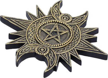 Celestial Worship Triple Moon Incense Burner 17.3Cm