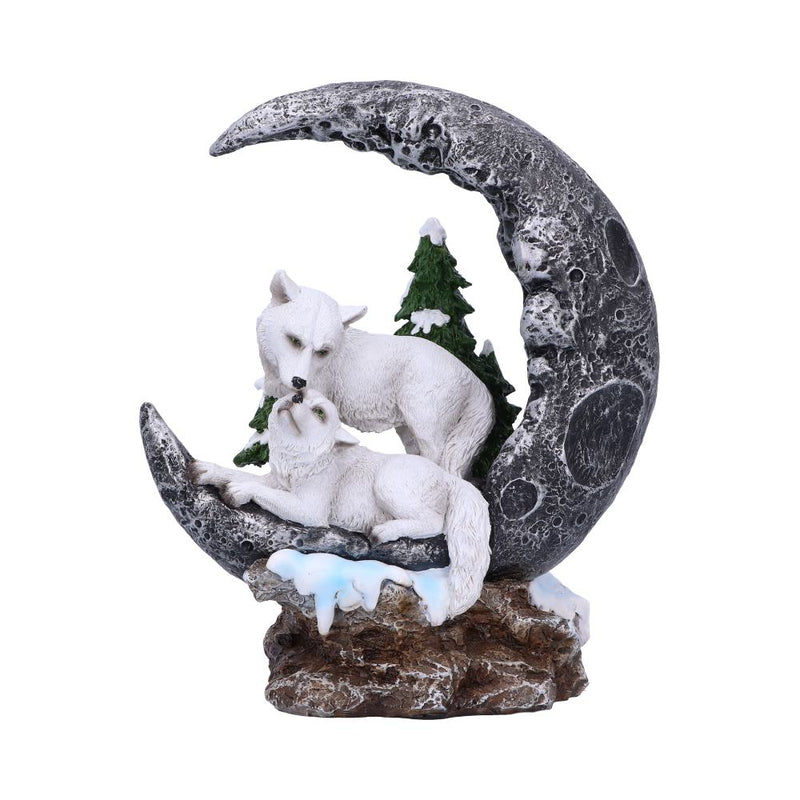 Lunar Companions Wolves Moon Figurine 19.3Cm