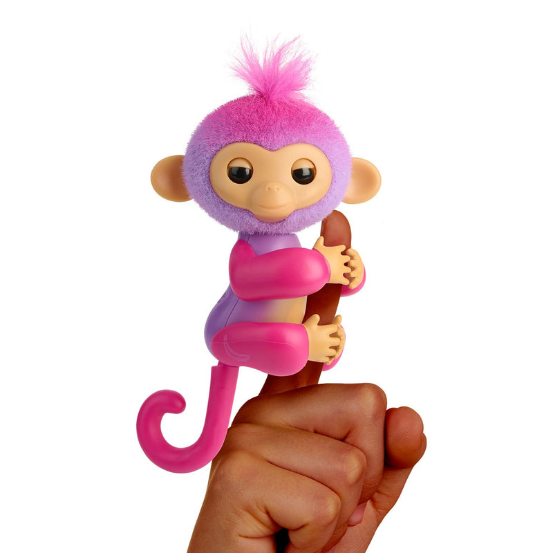 Fingerlings 2023 NEW Interactive Baby Monkey Reacts to Touch – 70+ Sounds & Reactions – Charli (Purple