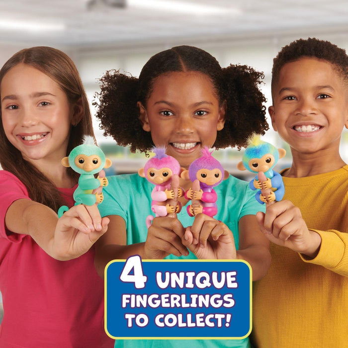 Fingerlings 2023 NEW Interactive Baby Monkey Reacts to Touch – 70+ Sounds & Reactions – Charli (Purple