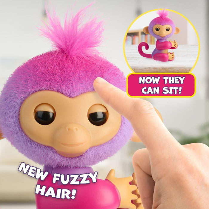 Fingerlings 2023 NEW Interactive Baby Monkey Reacts to Touch – 70+ Sounds & Reactions – Charli (Purple