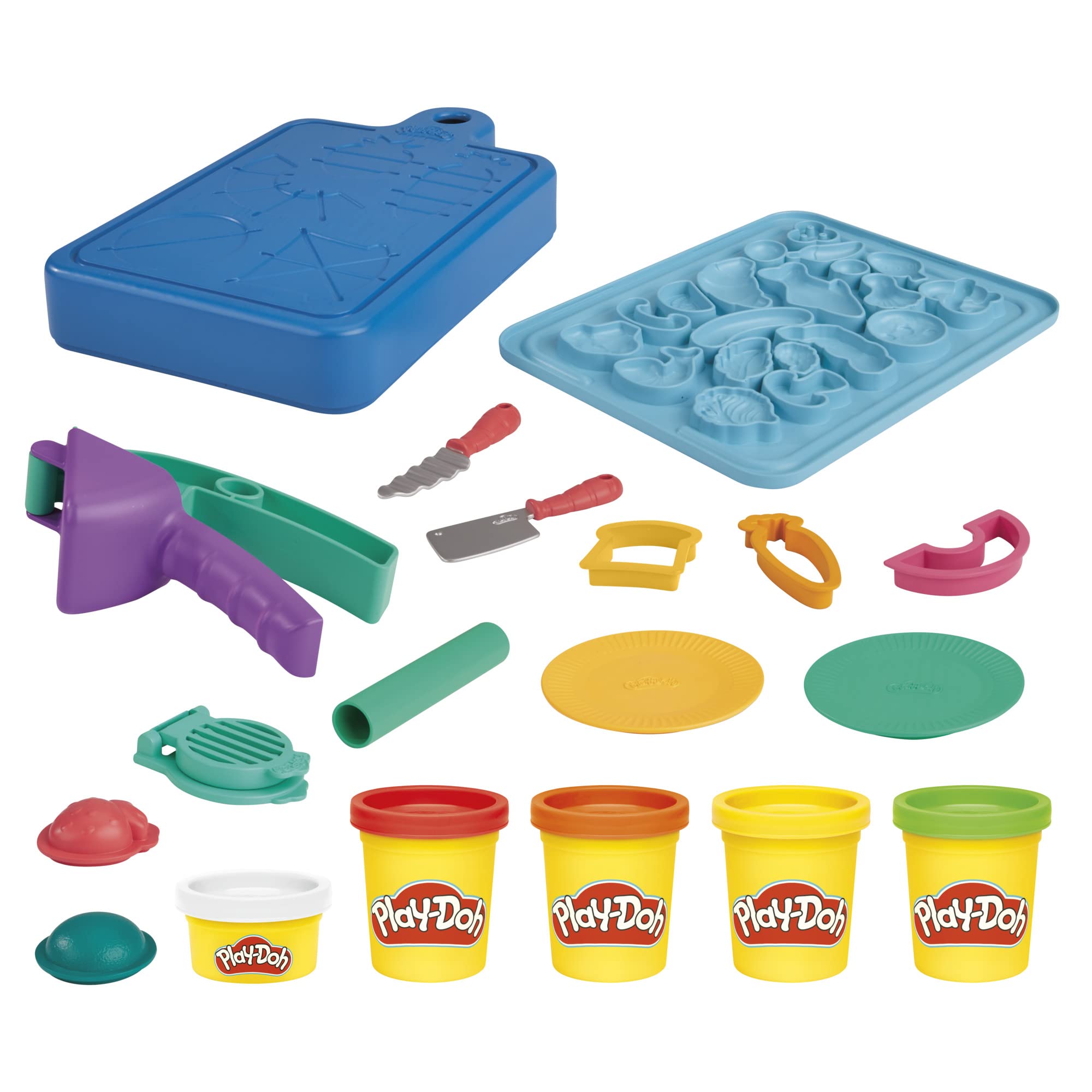 Play-Doh, Il Mio Primo Set da Chef, playset con 14 Accessori da Cucina, Giocattolo presscolare per attività artistiche e manuali, per Bambini e Bambine dai 3 Anni in su
