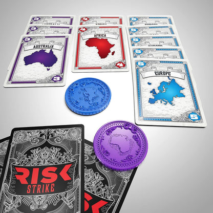 Risk Strike Cards and Dice Game, Quick-Playing Strategy Card Game for 2-5 Players, 20 Min. Average, Family Games, Party Games