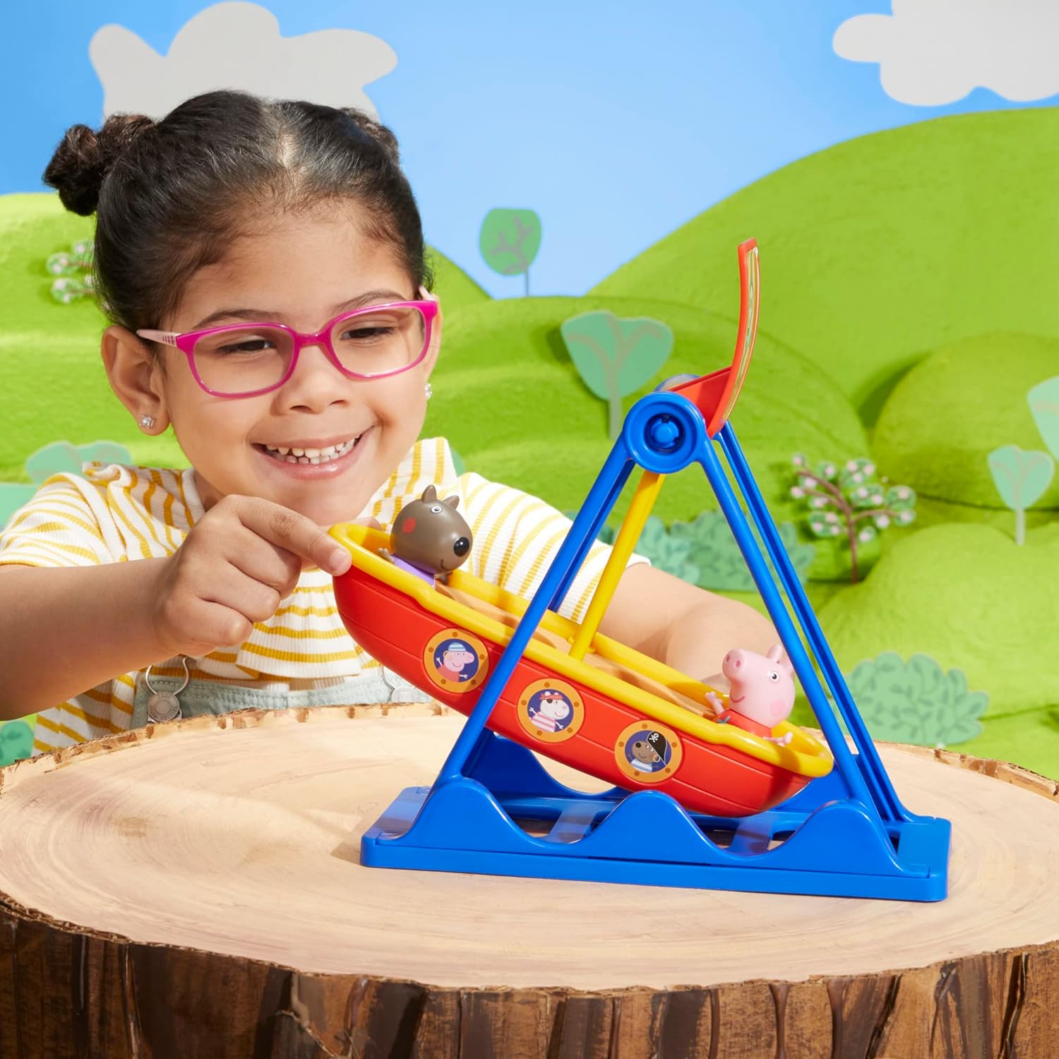 Peppa Pig Toys Peppa's Pirate Ride Playset with 2 Figures, Kids Toys Small PIRATE RIDE