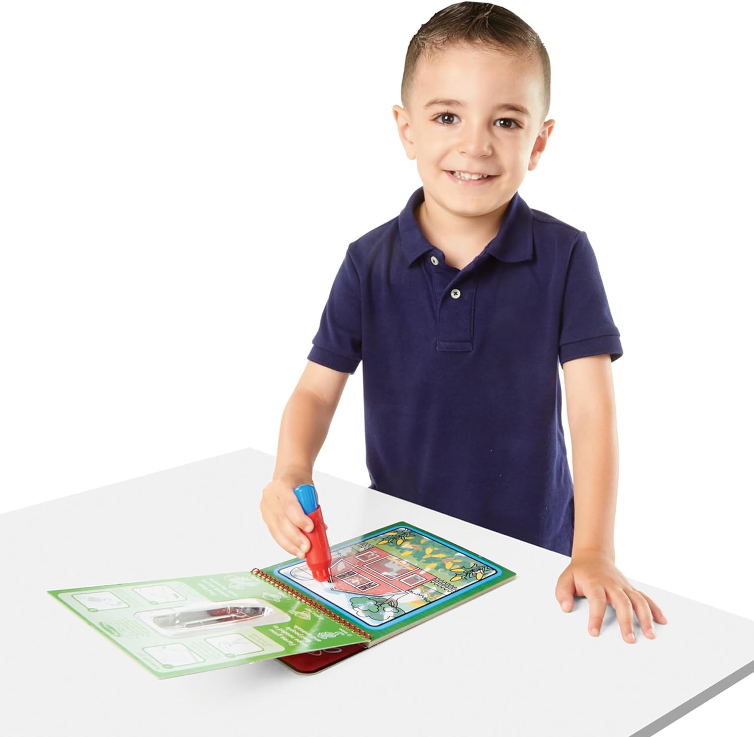 Melissa & Doug Water Wow! Onthul met water - Boerderij, Kleurboek, Busy book, Reisspel, Kleuren met water, Activiteitenblok, Waterspel voor kinderen, Speelgoed 3 jaar, Cadeau voor jongens en meisjes