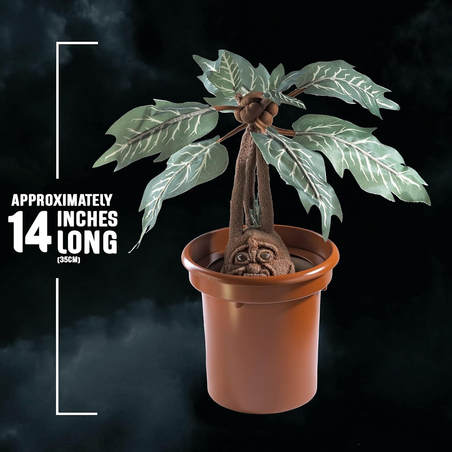 The Noble Collection Mandrake Interactive Collectors Plush by Officially Licensed 14in (35cm) Harry Potter Toy Dolls Mandrake Plush & Plant Pot - for Kids & Adults