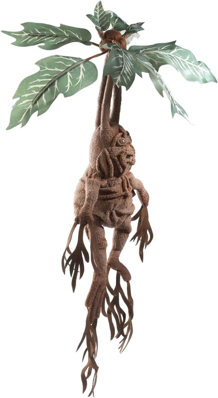 The Noble Collection Mandrake Interactive Collectors Plush by Officially Licensed 14in (35cm) Harry Potter Toy Dolls Mandrake Plush & Plant Pot - for Kids & Adults