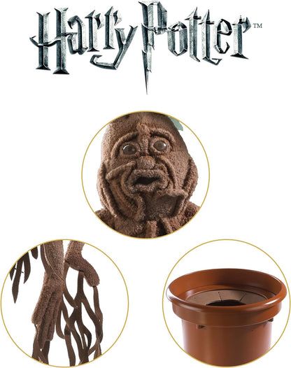 The Noble Collection Mandrake Interactive Collectors Plush by Officially Licensed 14in (35cm) Harry Potter Toy Dolls Mandrake Plush & Plant Pot - for Kids & Adults