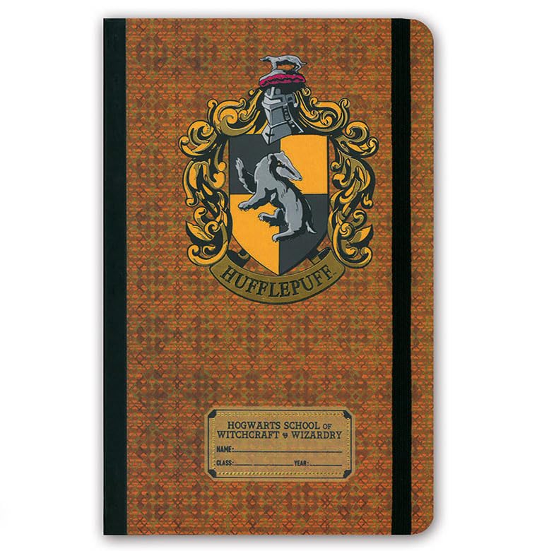 Harry Potter | Hufflepuff Logo | Hardcover Notizbuch A5 | mit Gummiband | liniert