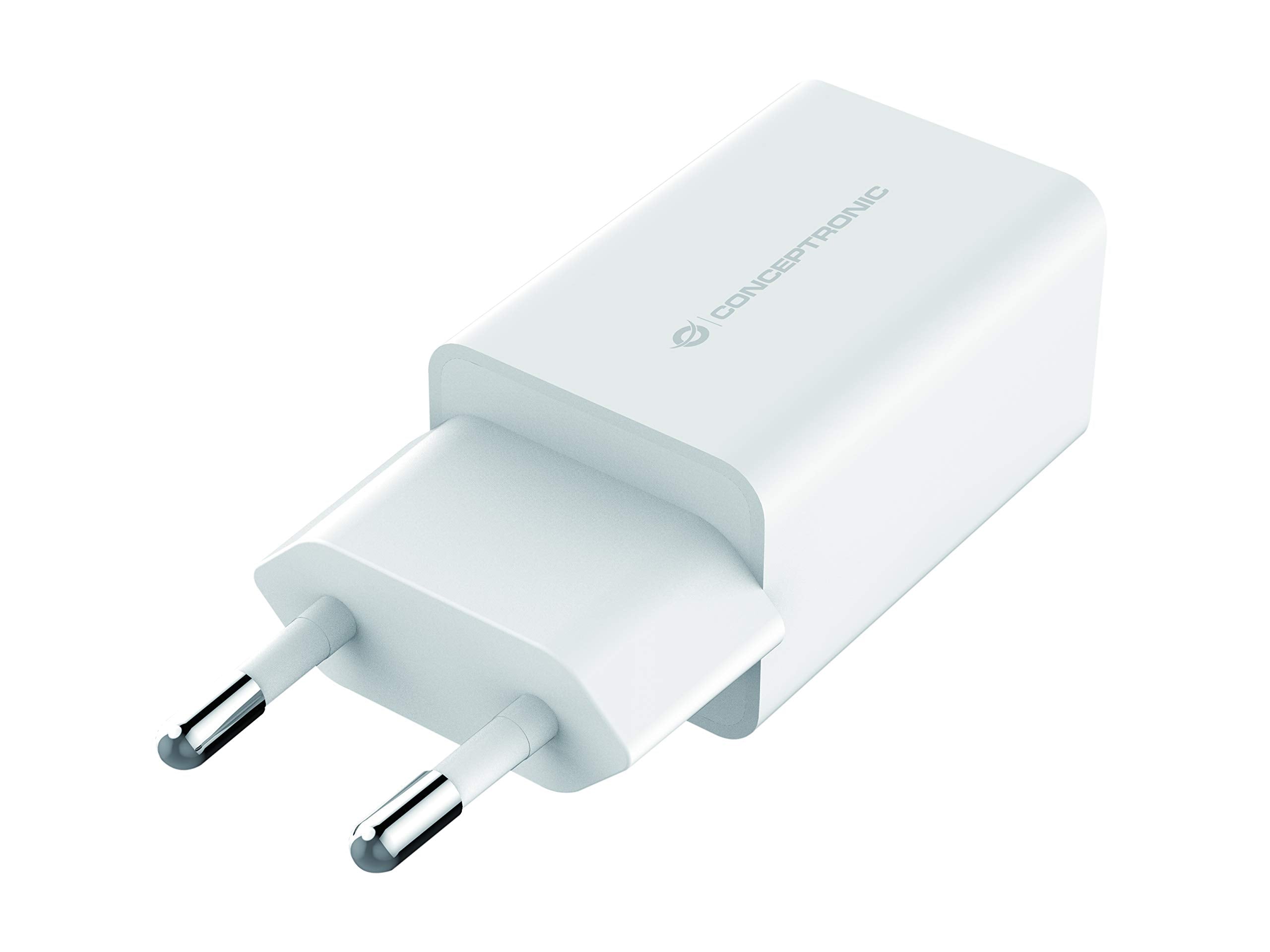 CARGADOR CONCEPTRONIC 2X USB 2.4A 12W BLANCO