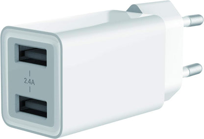 CARGADOR CONCEPTRONIC 2X USB 2.4A 12W BLANCO