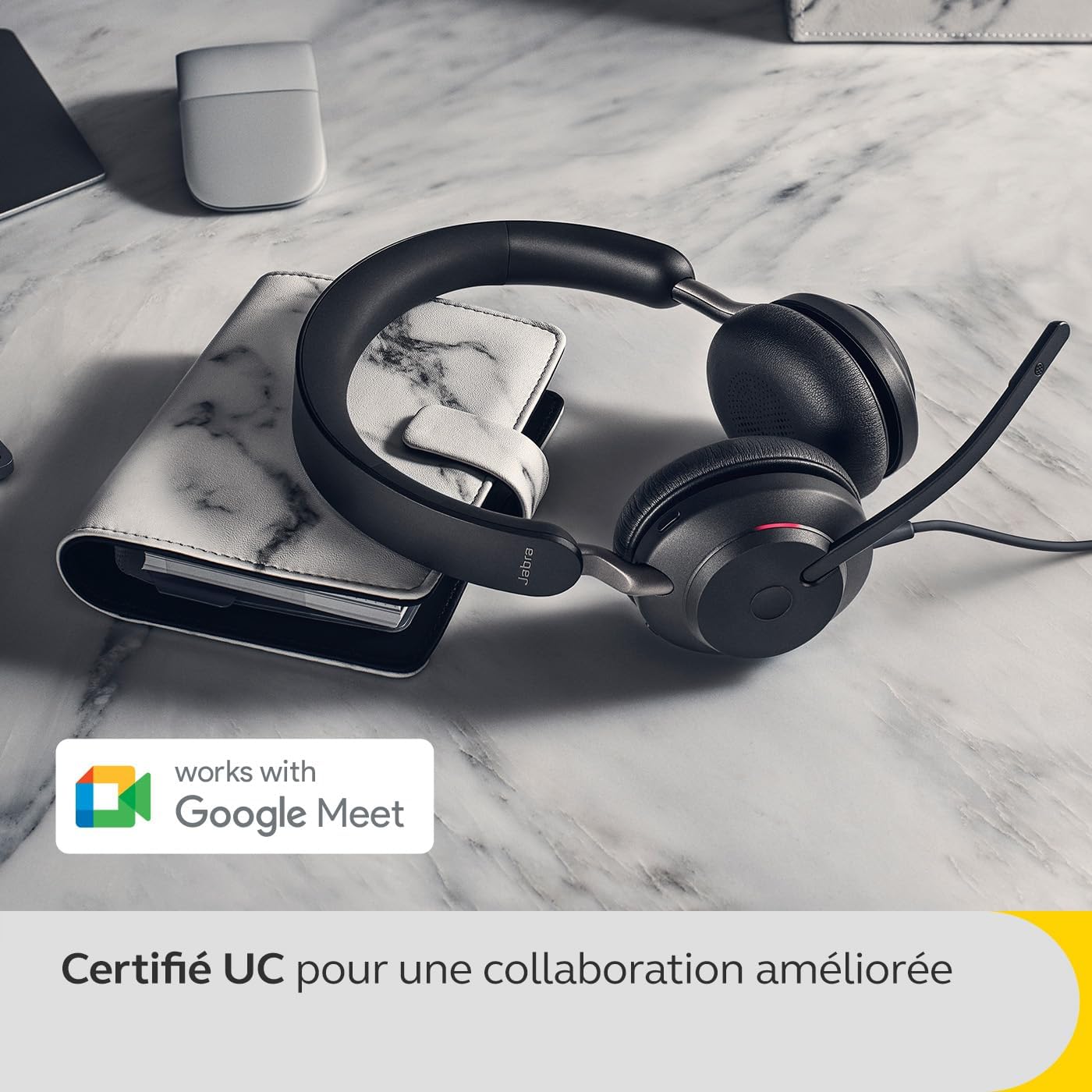 Jabra Evolve2 40 SE Wired Noise-Cancelling Stereo Headset With 3-Mic Call Technology and USB-A Cable - Works with all Leading Unified Communications Platforms such as Zoom and Google Meet - Black
