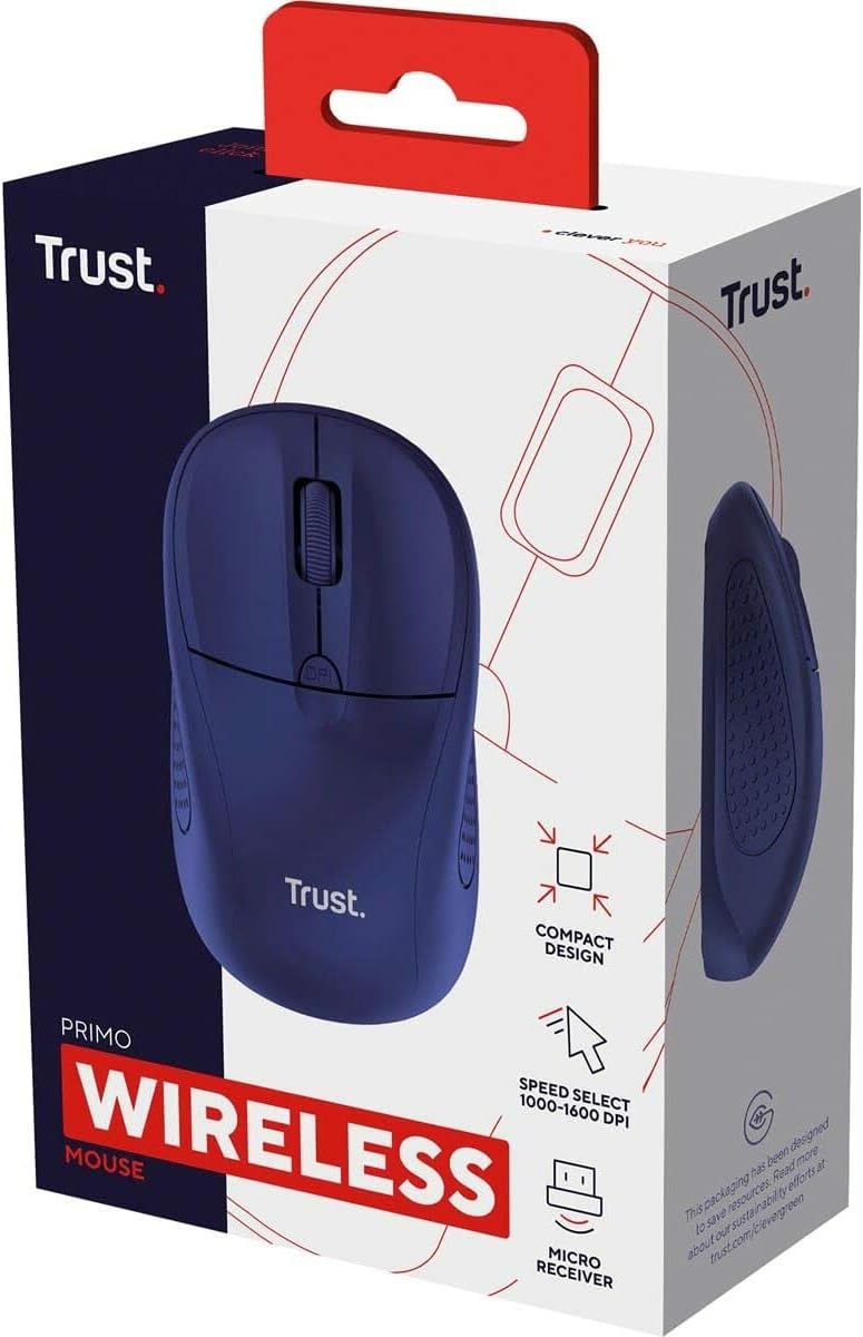 Trust MAU Primo kabellose Maus, mattblau