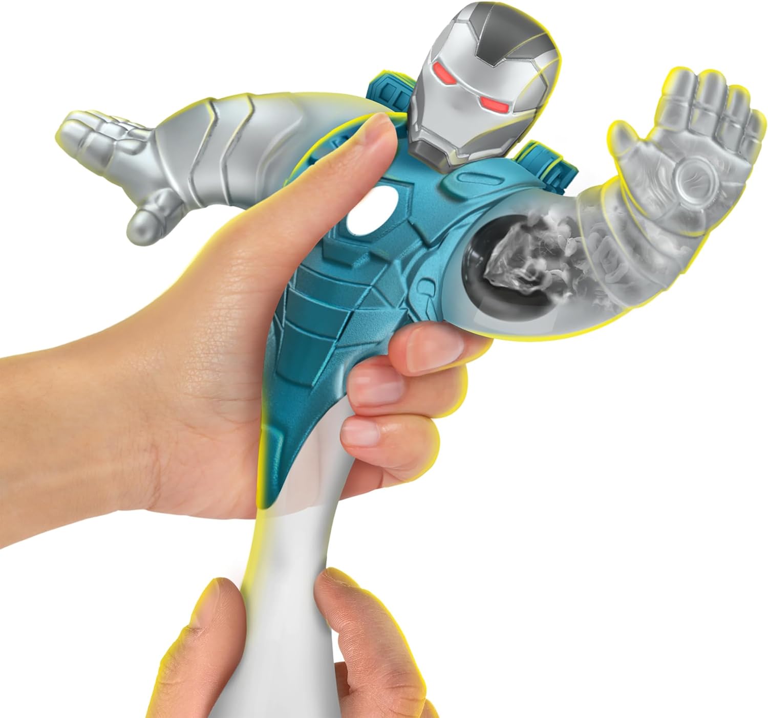 Heroes of Goo Jit Zu Goo Shifters the Marvel edition Hero Pack. Armored Energy War Machine. I'm Super Squishy. Crush the Core! Transform the Goo!