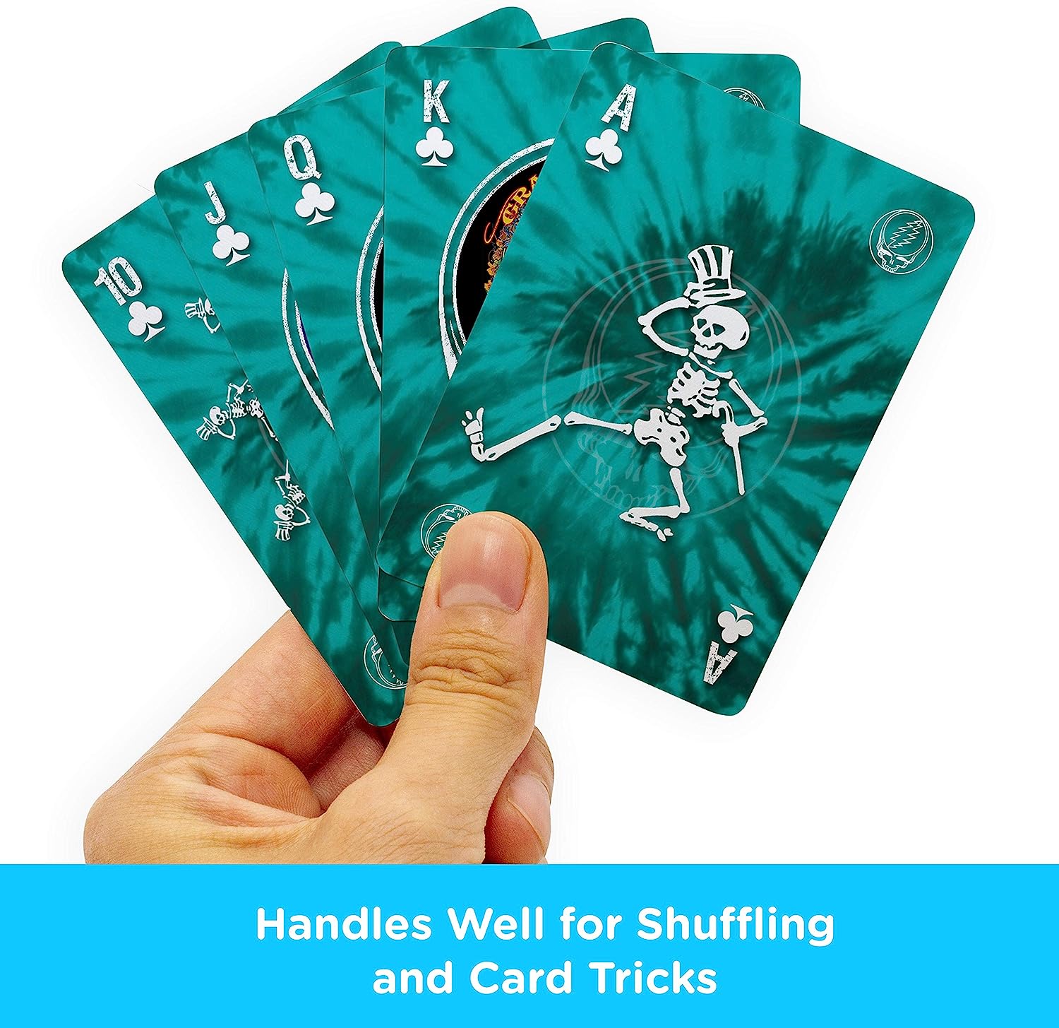 AQUARIUS Grateful Dead Playing Cards - Grateful Dead Themed Deck of Cards for Your Favorite Card Games - Officially Licensed Grateful Dead Merchandise & Collectibles