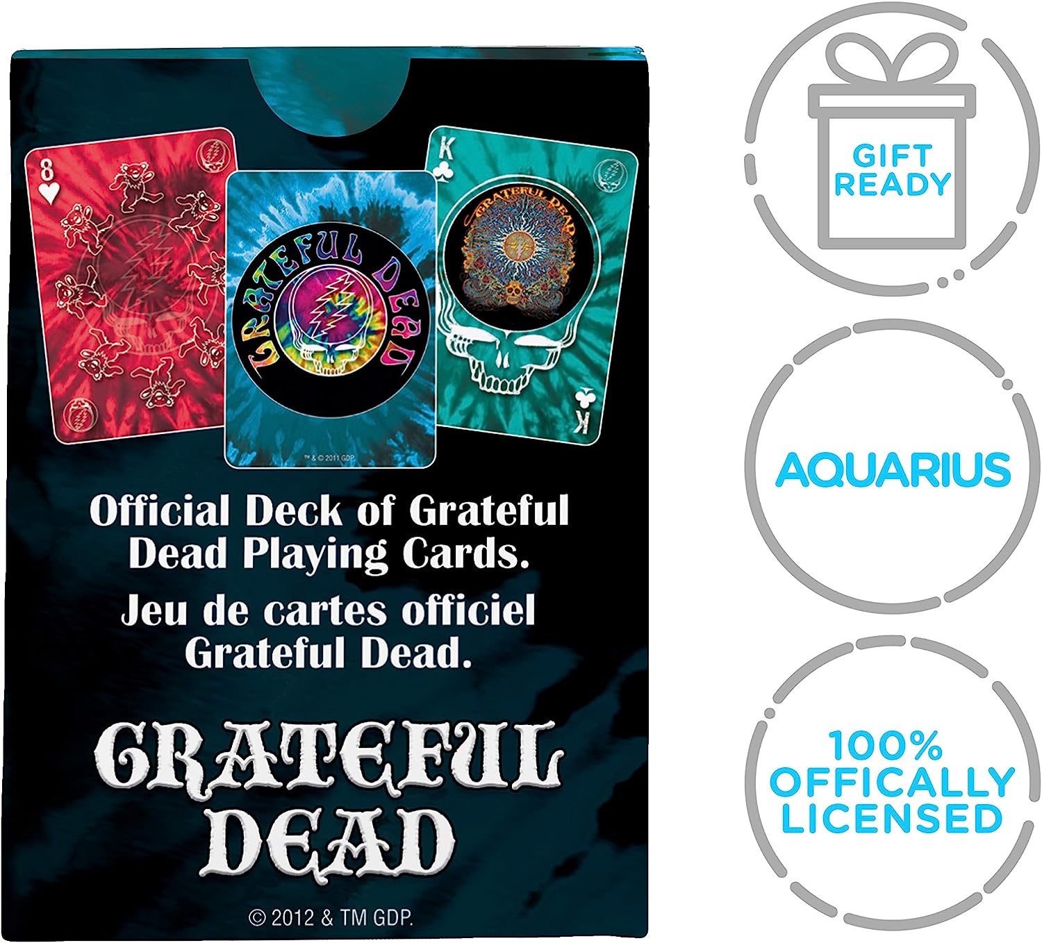 AQUARIUS Grateful Dead Playing Cards - Grateful Dead Themed Deck of Cards for Your Favorite Card Games - Officially Licensed Grateful Dead Merchandise & Collectibles