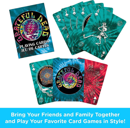 AQUARIUS Grateful Dead Playing Cards - Grateful Dead Themed Deck of Cards for Your Favorite Card Games - Officially Licensed Grateful Dead Merchandise & Collectibles