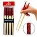 GAMAGO Elvis Bamboo Chopsticks Set – 4 Pair of Adorably Cute Reusable Chop-Sticks - Easy Grip, Lightweight, Durable, 9.25 Inches
