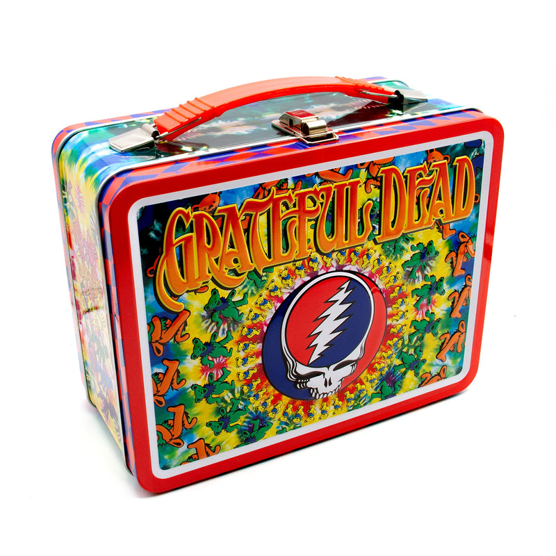 AQUARIUS Grateful Dead Fun Box – Robusta scatola di latta con manico in plastica e copertina frontale in rilievo, licenza ufficiale Grateful Dead Merchandise e regalo da collezione per bambini