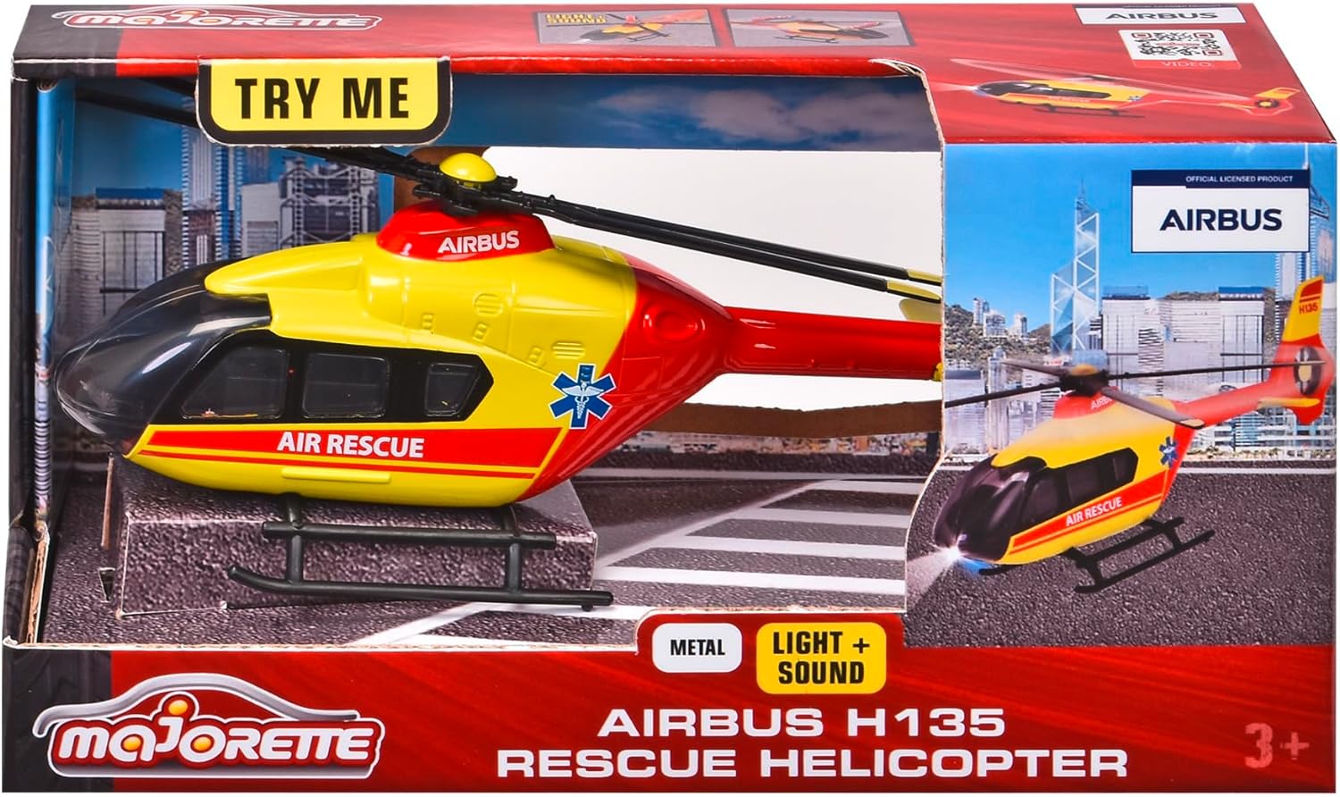 Majorette 213713002 Helikopter Toy Vehicles, red/Yellow