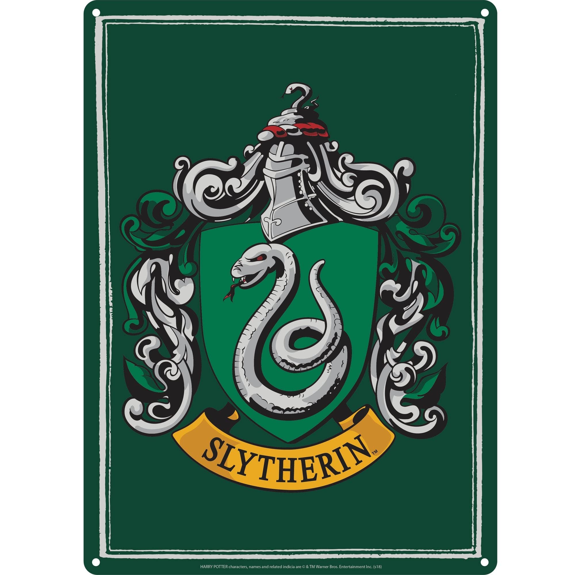 HARRY POTTER - Plaque Metal 21 X 15 - Slytherin