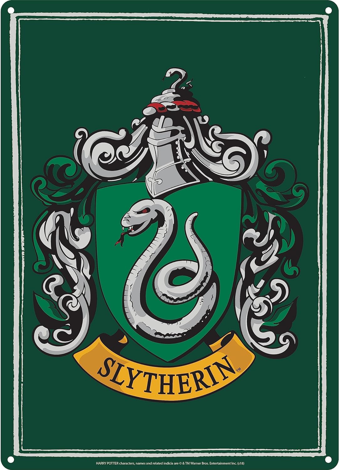 HARRY POTTER - Plaque Metal 21 X 15 - Slytherin