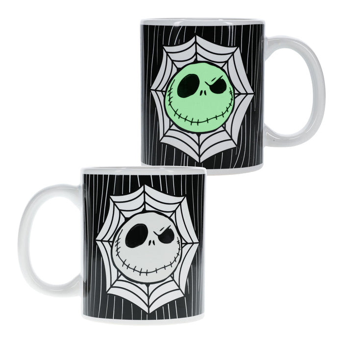 Paladone Disney Jack Skellington Glow in the Dark Mug - Collectible Gift for Nightmare Before Christmas Fans - 300 ml (10 fl oz) Ceramic Mug