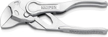 Knipex Tenaza llave XS alicate y llave en una sola herramienta cromado, superficie rugosa y en relieve 100 mm 86 04 100