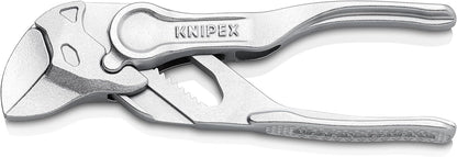 Knipex Tenaza llave XS alicate y llave en una sola herramienta cromado, superficie rugosa y en relieve 100 mm 86 04 100