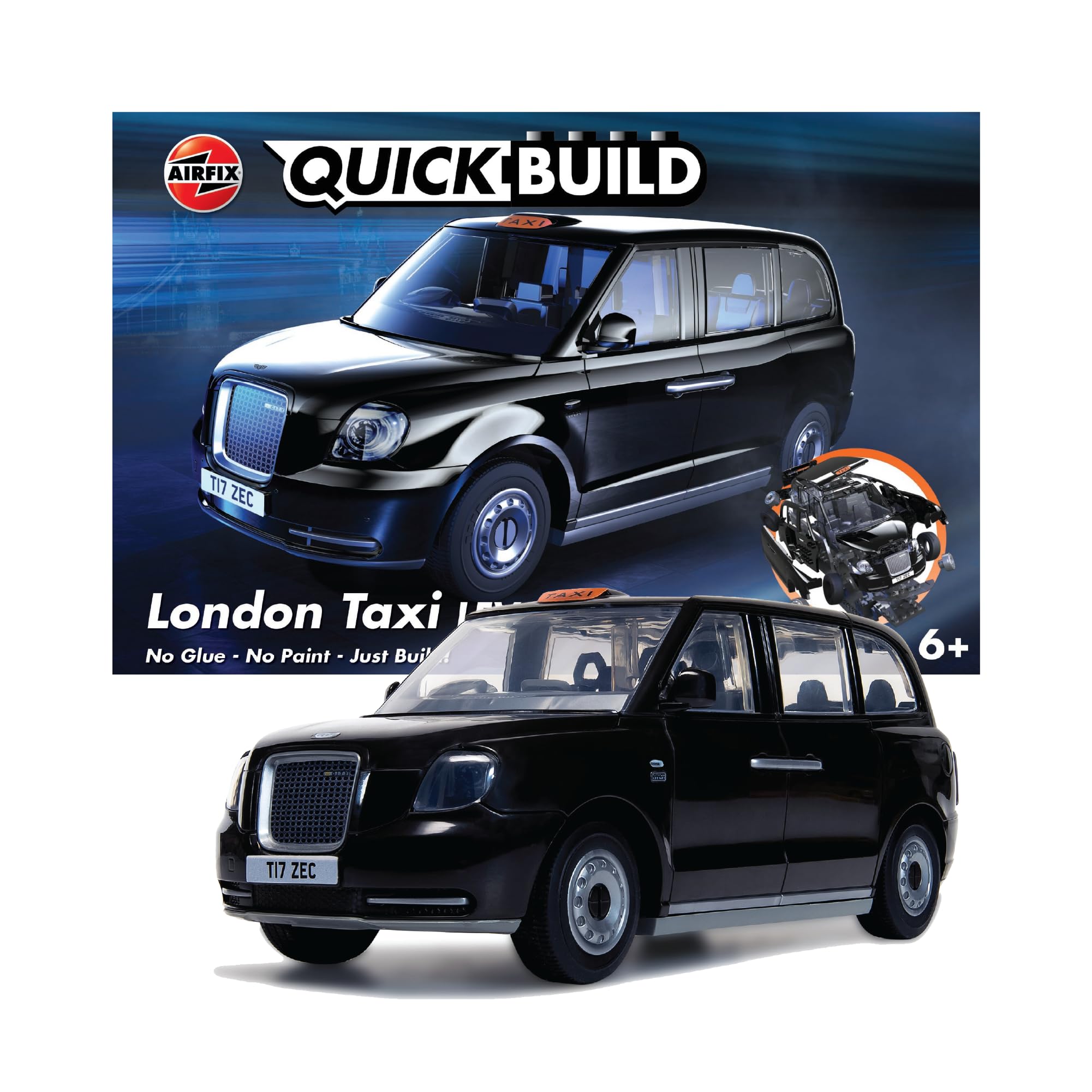 Airfix Quickbuild J6051 London Taxi LEVC TX Model Making kit, Multicoloured