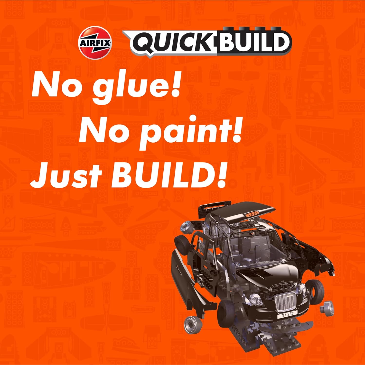 Airfix Quickbuild J6051 London Taxi LEVC TX Model Making kit, Multicoloured