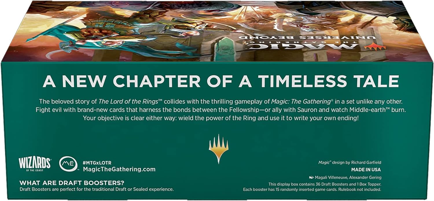 Magic: The Gathering The Lord of The Rings: Tales of Middle-Earth Draft Booster Box - 36 Packs + 1 Box Topper Card