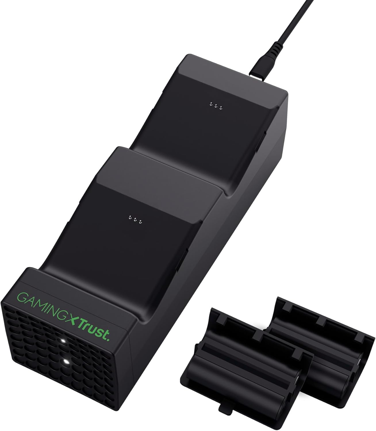 Trust Gaming GXT 250 Duo Charging Dock for Xbox Series X/S Controller, Charger Dock Station XSX - Black