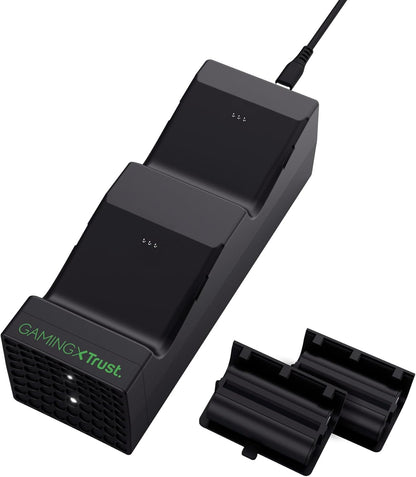 Trust Gaming GXT 250 Duo Charging Dock for Xbox Series X/S Controller, Charger Dock Station XSX - Black