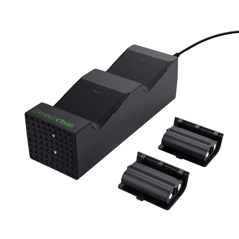 Trust Gaming GXT 250 Duo Charging Dock for Xbox Series X/S Controller, Charger Dock Station XSX - Black