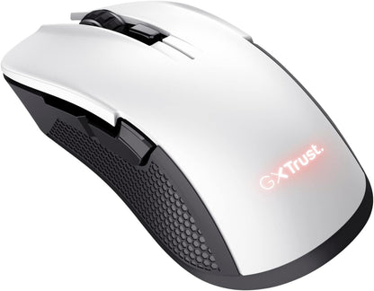 Trust Gaming GXT 923W Ybar Rechargeable Wireless Gaming Mouse, Low Latency 2.4GHz, 50h Battery Life, 200-7200 DPI, 69% Recycled Plastics, Programmable RGB Mouse for Computer, PC, Laptop –