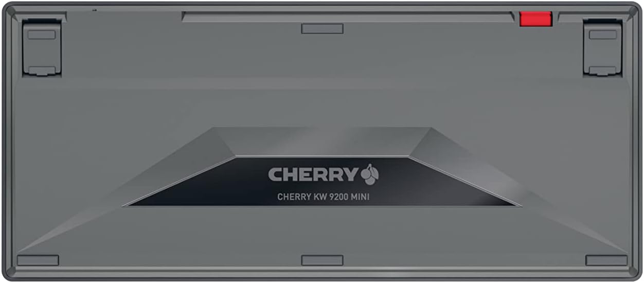 CHERRY KW 9200 MINI, compact multi-device keyboard for up to 4 devices, British layout (QWERTY), choice of connection via Bluetooth®, RF or cable, rechargeable, black