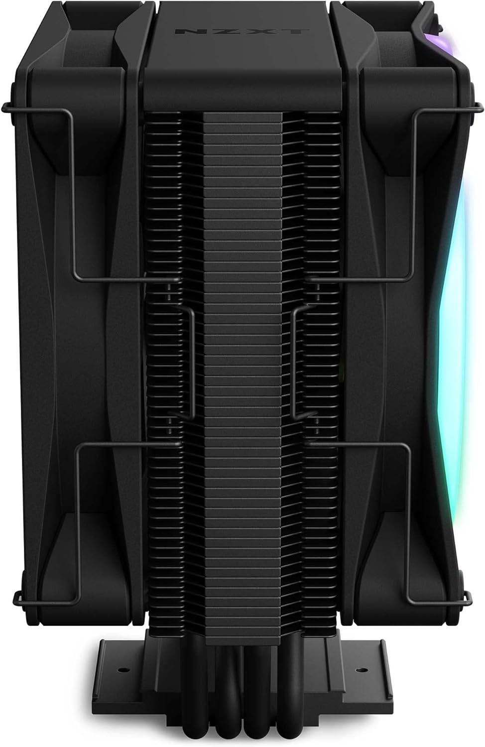 NZXT T120 RGB CPU Air Cooler - RC-TR120-B1 - Conductive Copper Pipes - Fluid Dynamic Bearings - AMD and Intel Compatibility - Black RGB Black