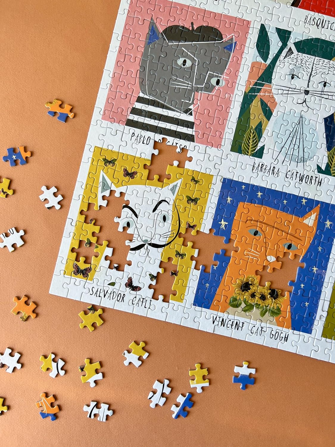 Art Cats 1000 Piece Jigsaw Puzzle for Adults | Premium 100% Recycled Board | 1000 Piece Cat Jigsaw Puzzle | Gift for Cat Lovers | Happily Puzzles